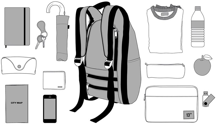 Capacidad mochila urbanauta